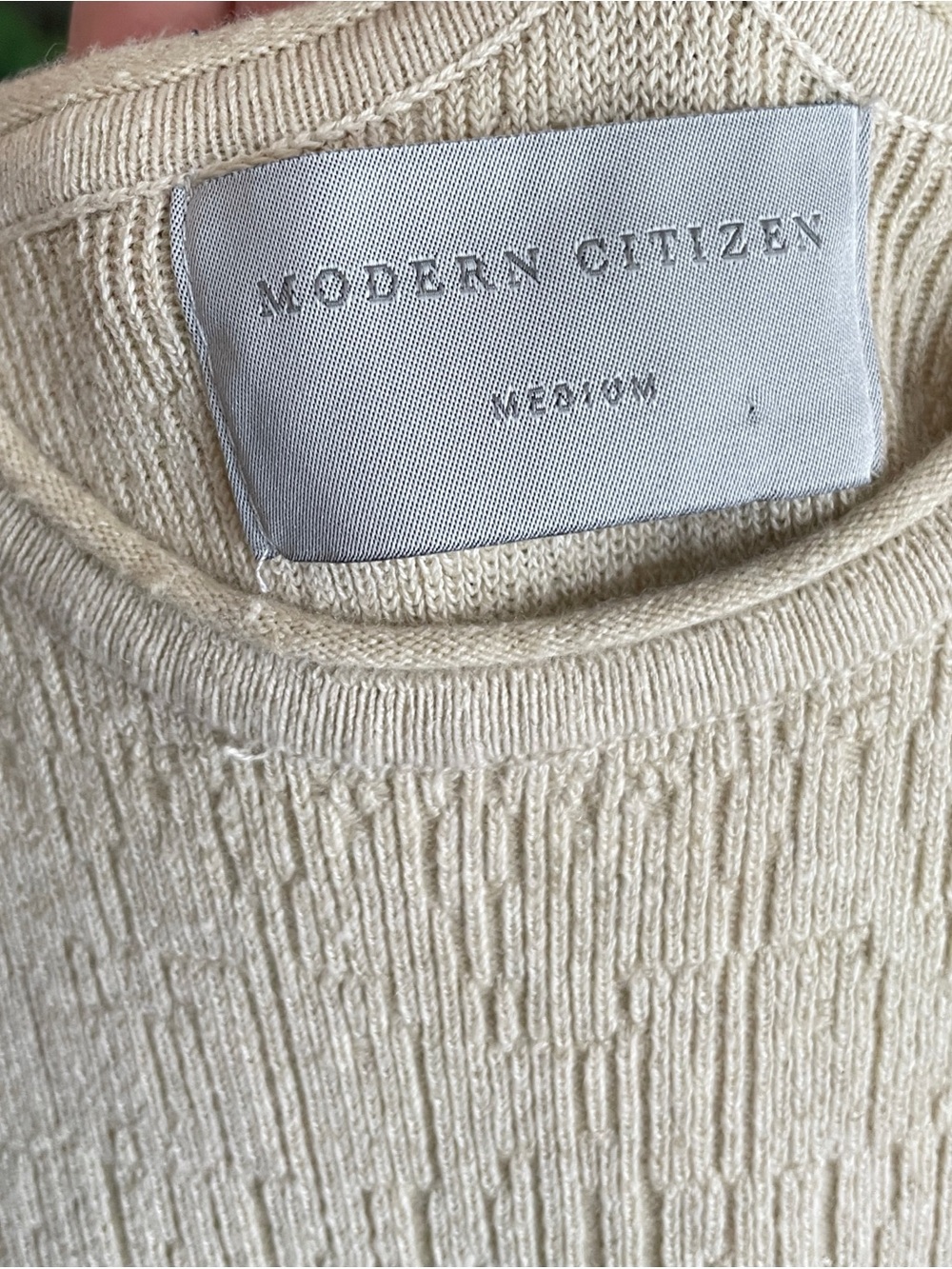 Modern Citizen Sleeveless Knit Tie-Waist Dress, Medium Oatmeal Color - Picture 5 of 16